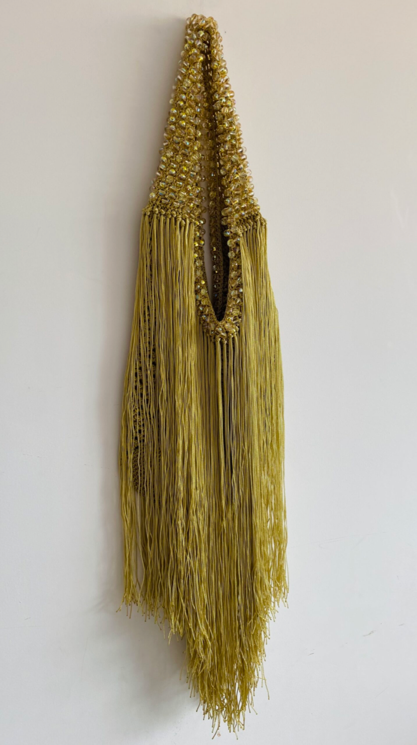 Waterfall Gold-Tone Fringe Bag