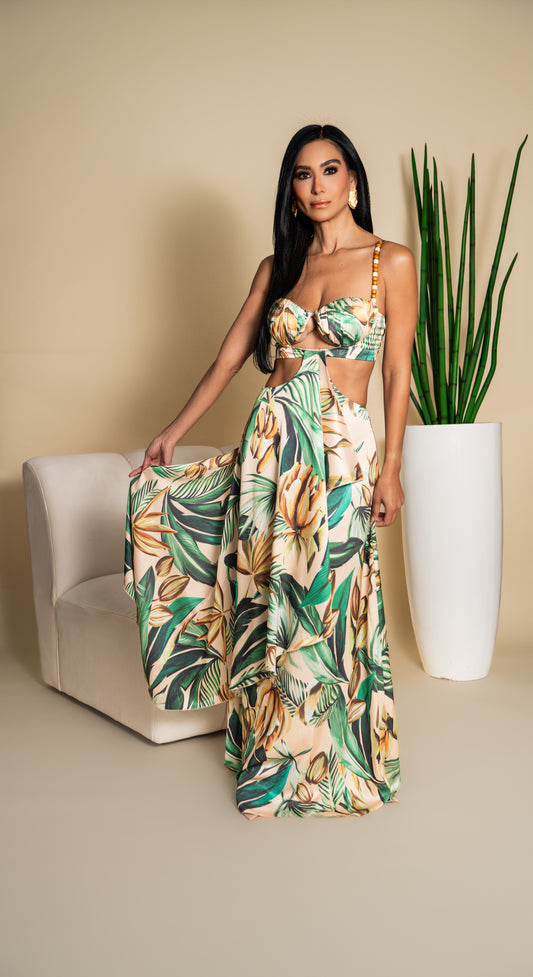 Tropical Print Maxi
