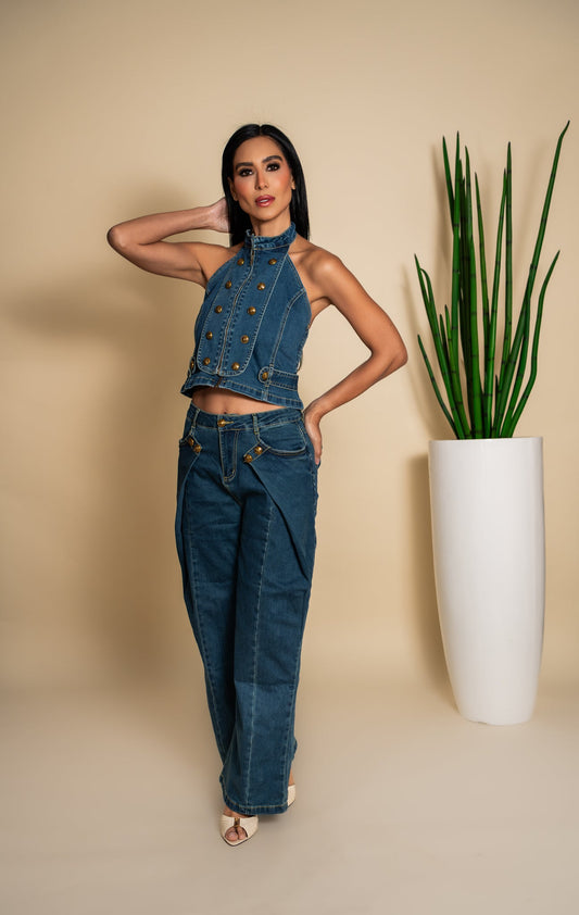Conjunto denim - vista completa 1