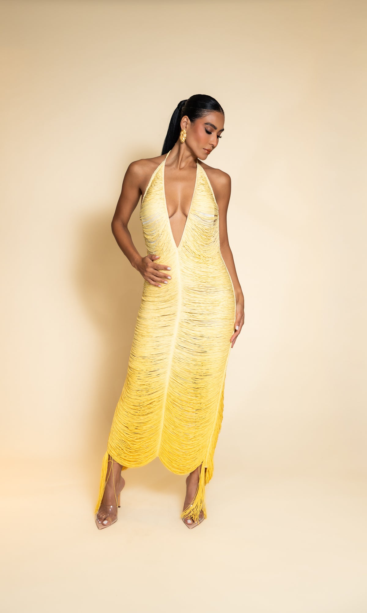 Solsticio Fringe Maxi Dress