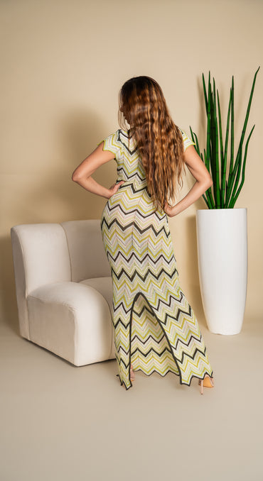 Chevron Maxi Dress