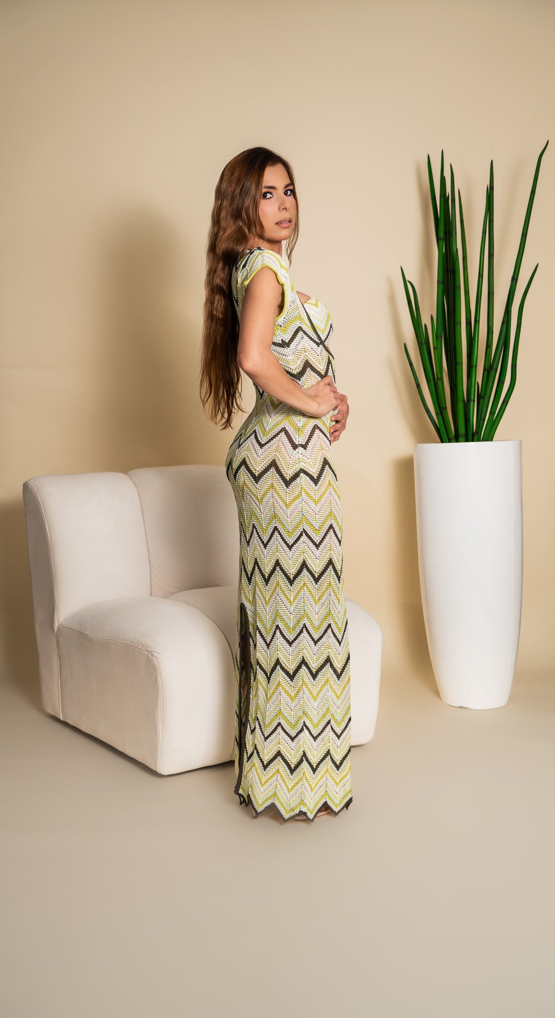 Chevron Maxi Dress