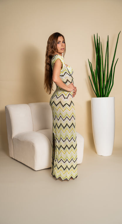 Chevron Maxi Dress