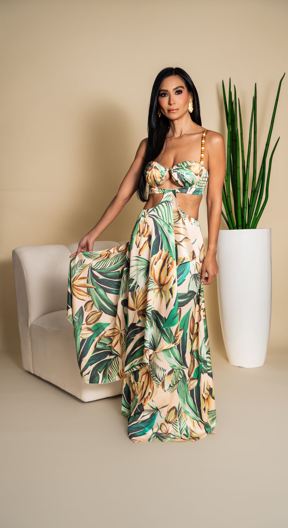 Tropical Print Maxi