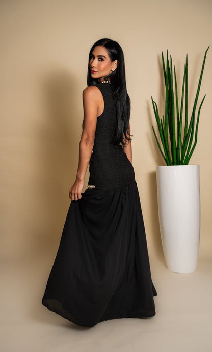 Vestido negro Chanel - vista trasera