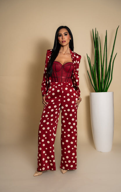 Conjunto lunares rojo - vista frontal