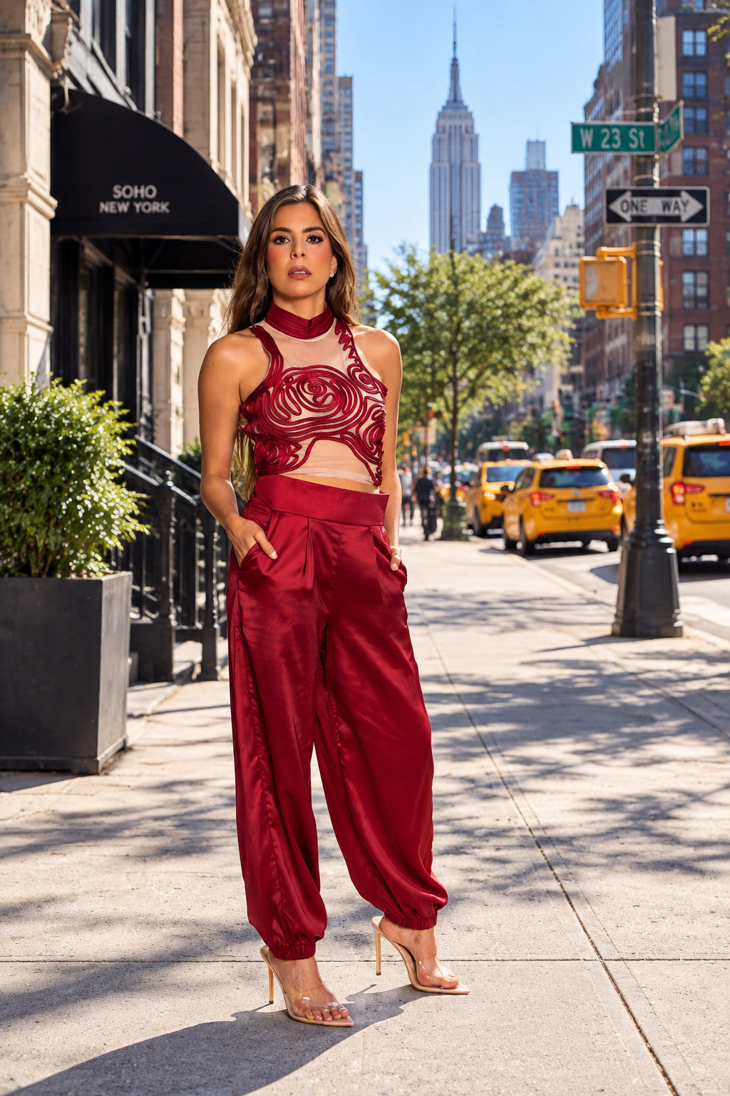 Conjunto rojo - vista frontal