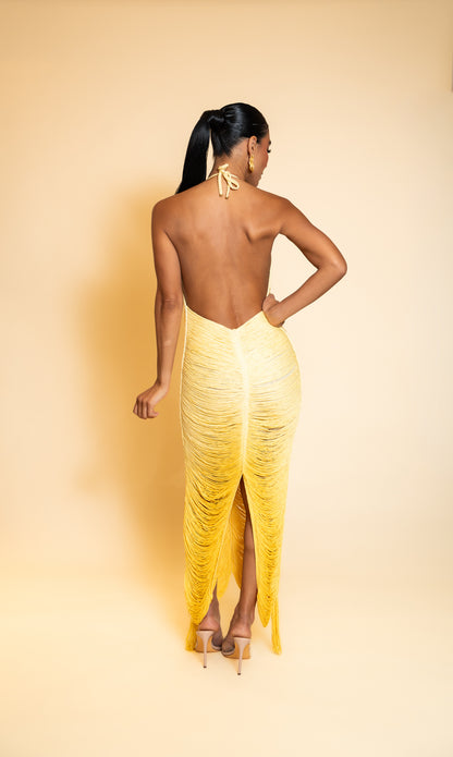 Solsticio Fringe Maxi Dress