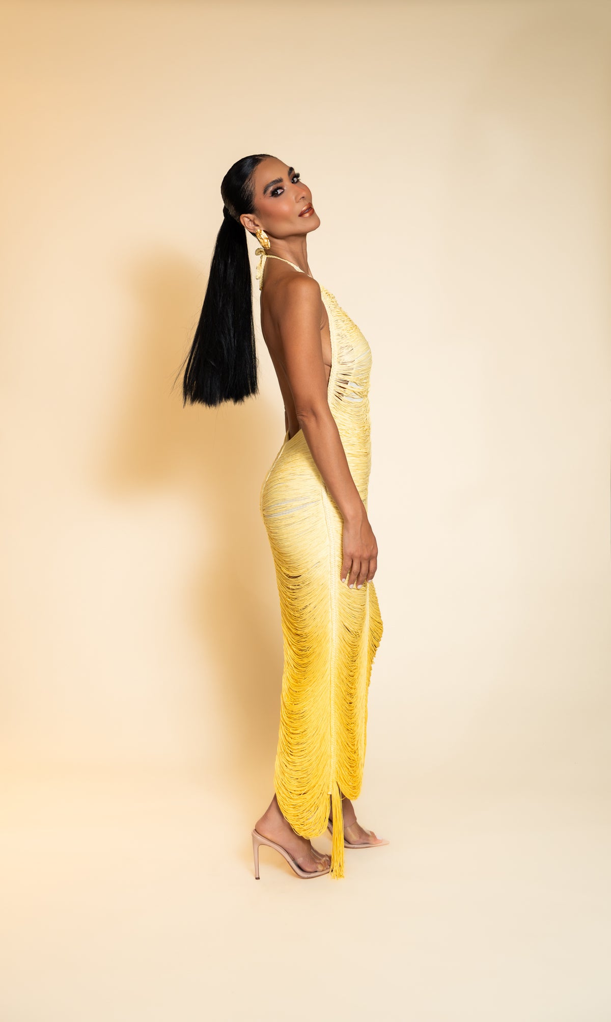 Solsticio Fringe Maxi Dress