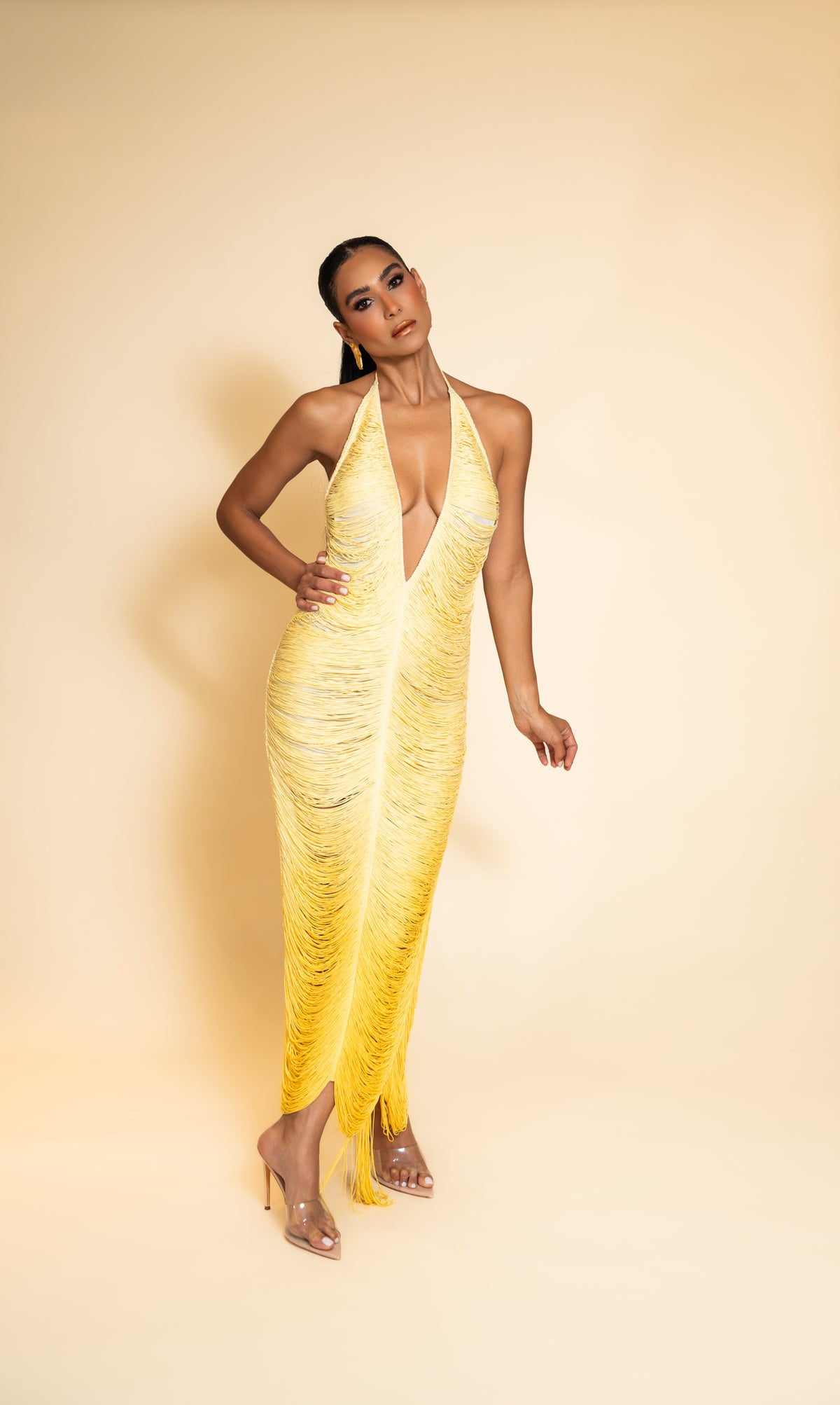 Solsticio Fringe Maxi Dress
