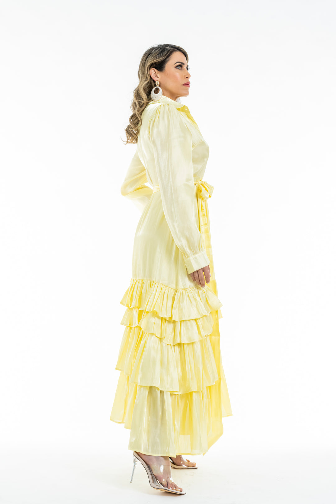 Yellow Satin Gown