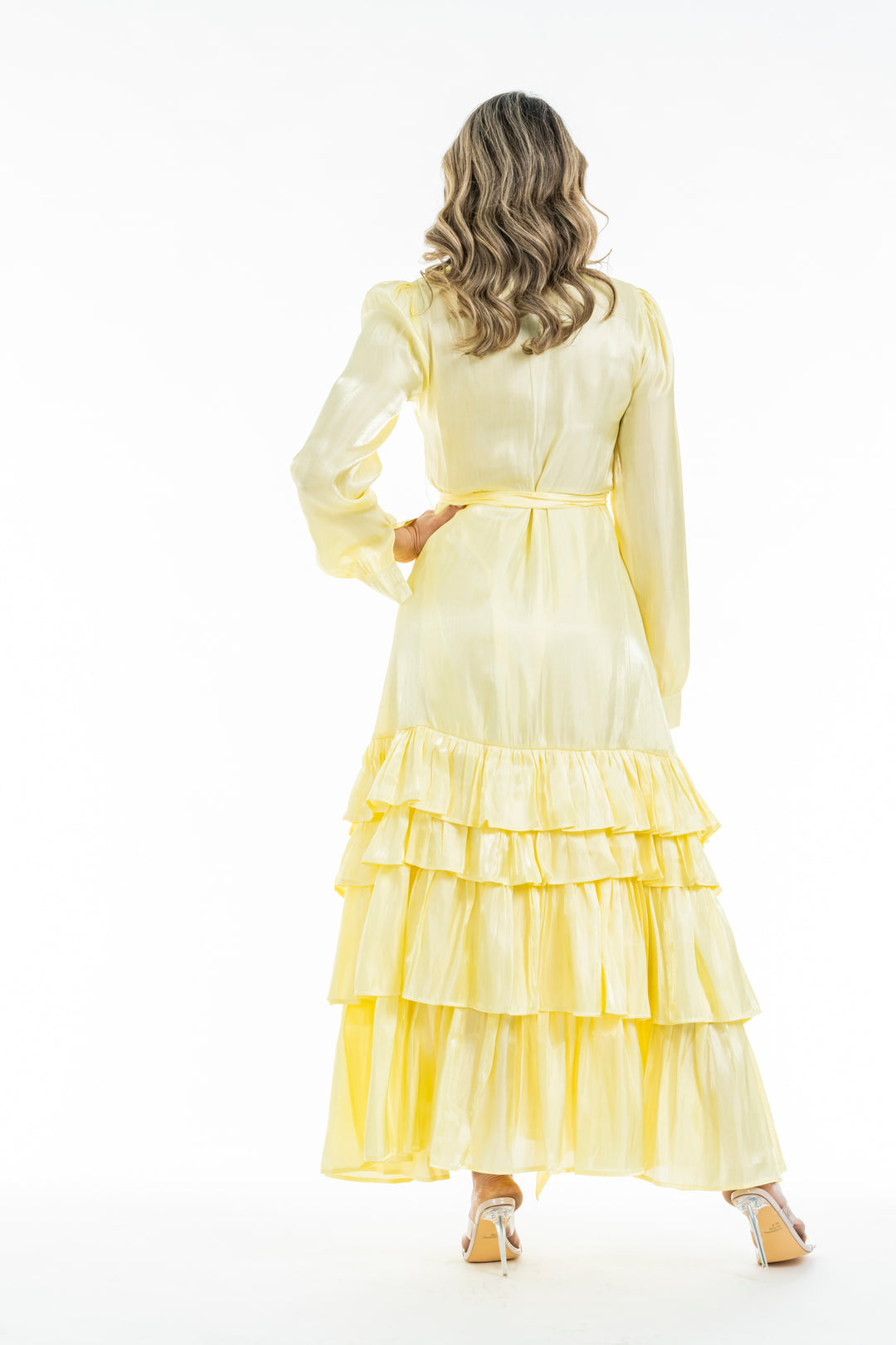 Yellow Satin Gown