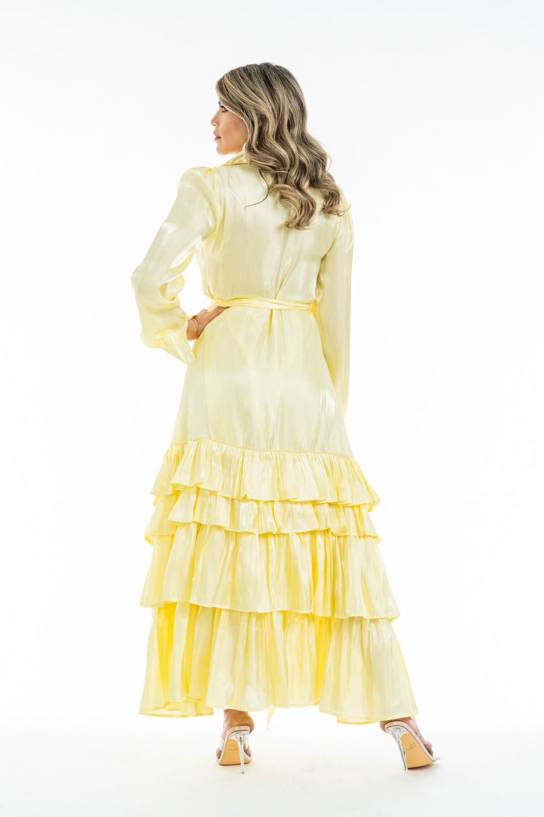 Yellow Satin Gown